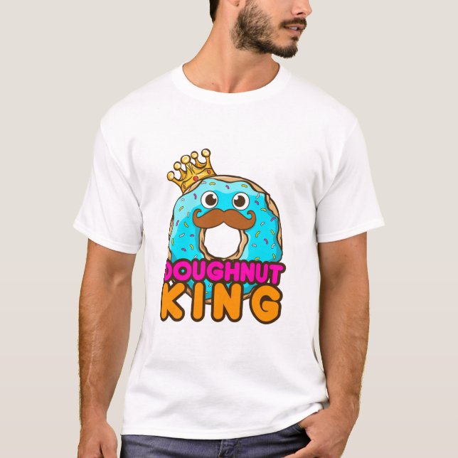 Doughnut King Donut Lover Men Boys T-Shirt (Vorderseite)