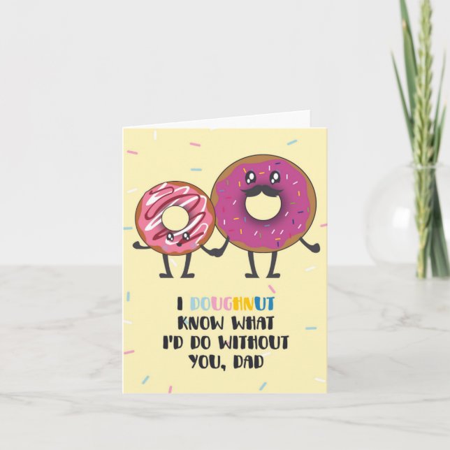 Doughnut Know Puns Vatertag Card Karte (Vorderseite)