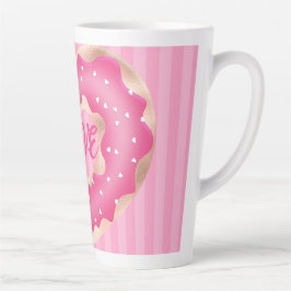 Doughnut Lover Pink Latte Tasse
