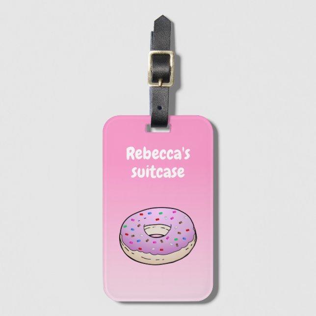 Doughnut Luggage Tag Gepäckanhänger (Vorderseite Vertikal)