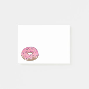 Doughnut mit Sprinkles Frühstücksbuffet Nachspeise Post-it Klebezettel