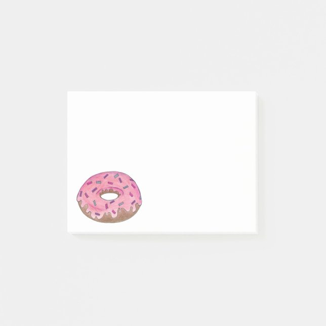Doughnut mit Sprinkles Frühstücksbuffet Nachspeise Post-it Klebezettel (Vorderseite)