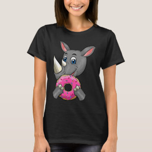 Doughnut Niedlich Riese Rhino Mania einzigartig T-Shirt