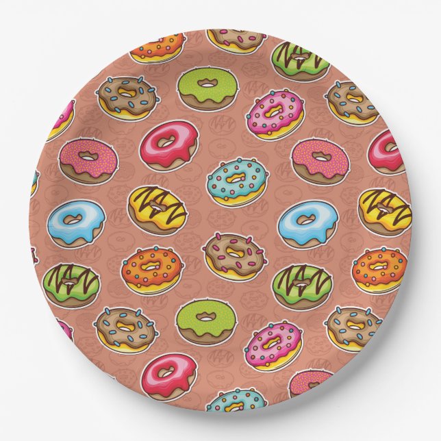 Doughnut Pappteller (Vorderseite)