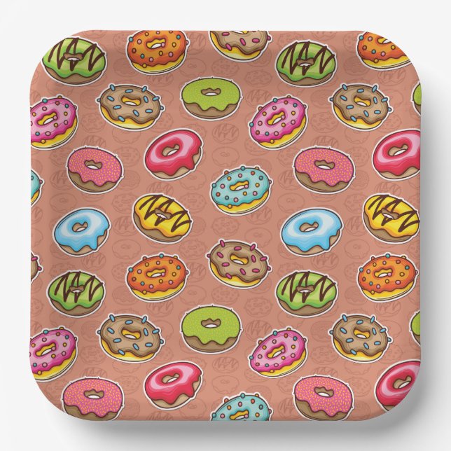 Doughnut Pappteller (Vorderseite)