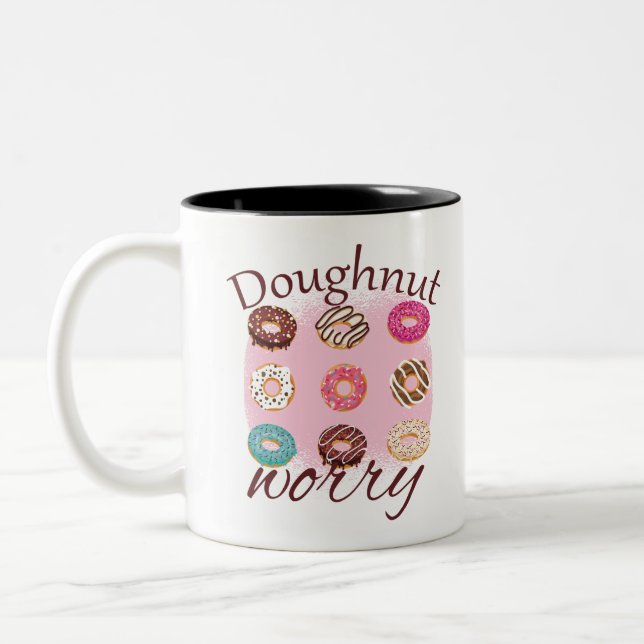 Doughnut Worry Zweifarbige Tasse (Links)