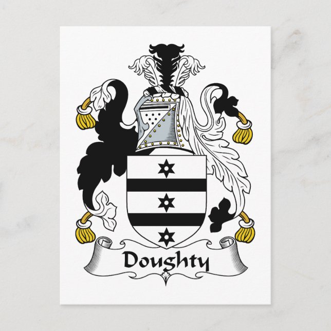 Doughty Familienwappen Postkarte (Vorderseite)