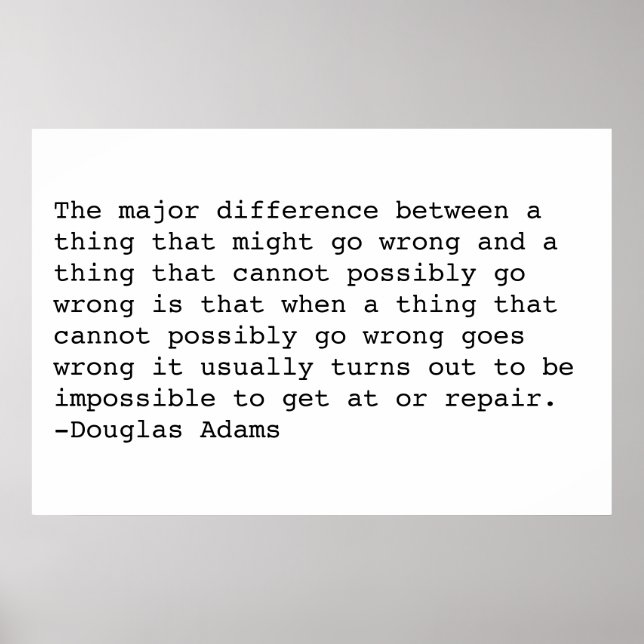 Douglas Adams Poster (Vorne)