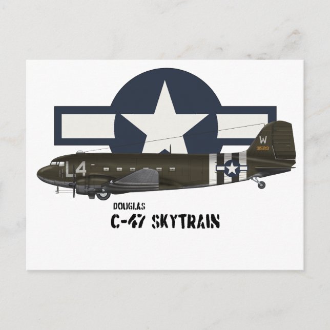 Douglas C-47 Skytrain Postkarte (Vorderseite)