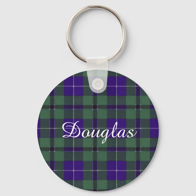 Douglas clan Kariert Scottish tartan Schlüsselanhänger (Vorderseite)