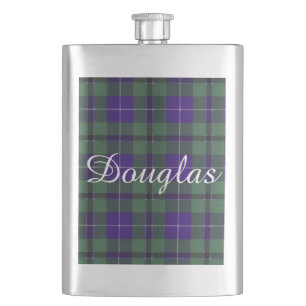 Douglas-Clan karierter schottischer Tartan Flachmann