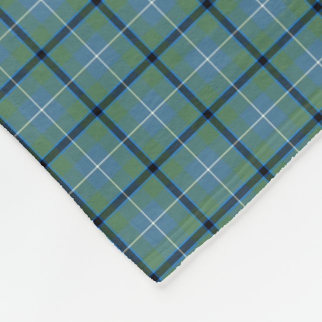 Douglas Clan Light Blue Ancient Tartan Fleecedecke (Ecke)