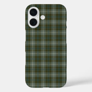 Douglas Clan Moss Green Weathered Tartan iPhone 16 Hülle