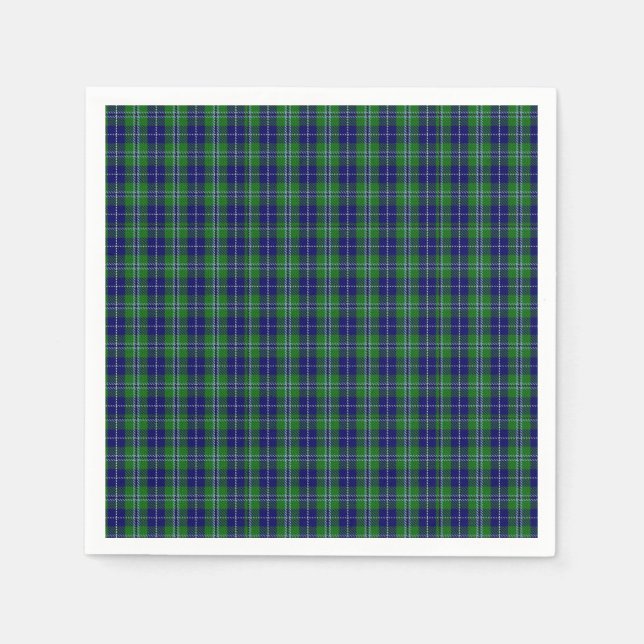 Douglas Clan Tartan Kariert Paper Napkins Serviette (Vorderseite)