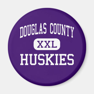Douglas County - Huskies - hoch - Schloss-Felsen Magnet