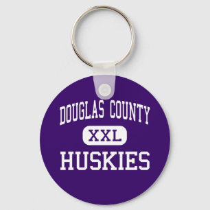 Douglas County - Huskies - hoch - Schloss-Felsen Schlüsselanhänger