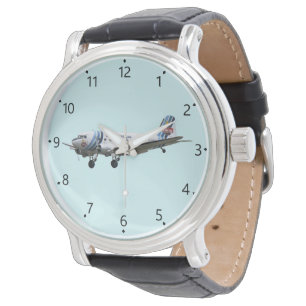 Douglas Dakota DC3 G-AMSV nummeriert Skala Armbanduhr