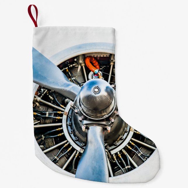 Douglas DC-3 Flugzeug. Propeller Kleiner Weihnachtsstrumpf (Vorderseite)