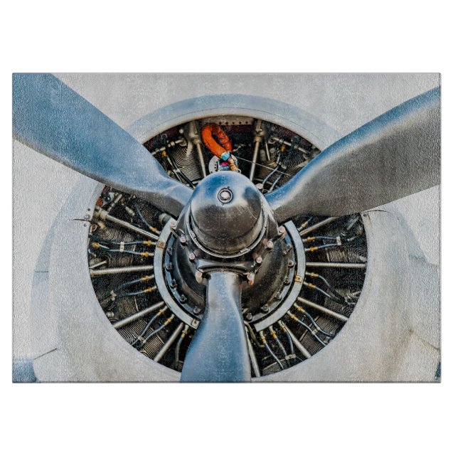 Douglas DC-3 Flugzeug. Propeller Schneidebrett (Vorderseite)