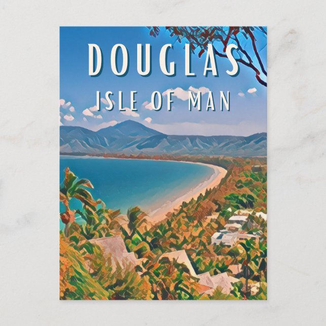 Douglas, die Perle von der Insel Man Postkarte (Vorderseite)