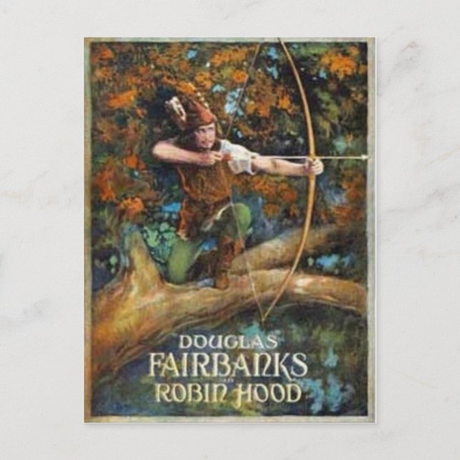 Douglas Fairbanks als Robin Hood Postkarte (Vorderseite)