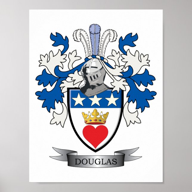 Douglas Familienwappen Coat of Arms Poster (Vorne)