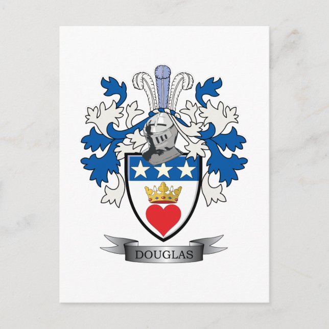 Douglas Familienwappen Coat of Arms Postkarte (Vorderseite)