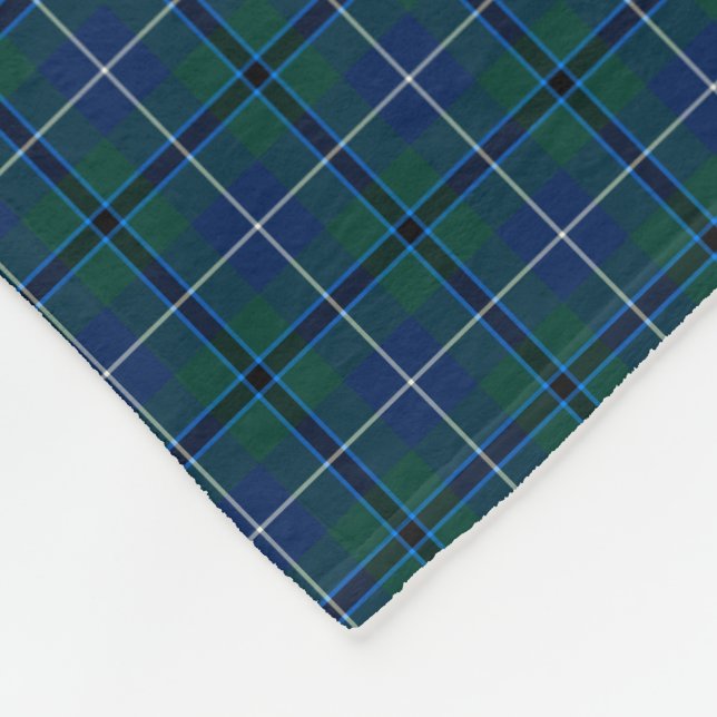 Douglas Family Navy Blue Modern Clan Tartan Fleecedecke (Ecke)