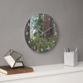 Douglas Fir Conifer Forest Große Wanduhr