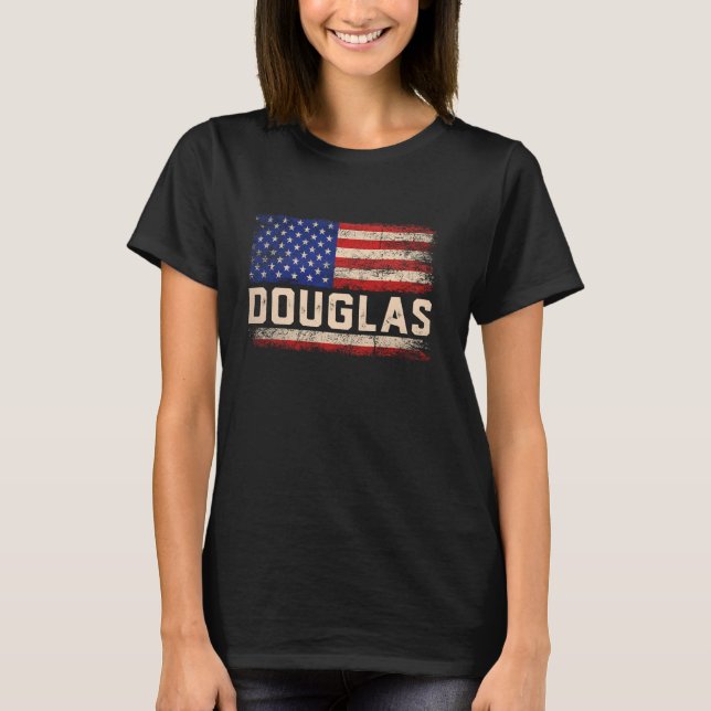 Douglas First Name Shirt Douglas Name American Fla (Vorderseite)