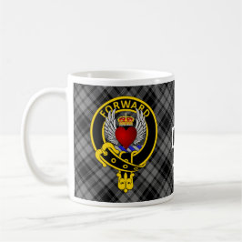 Douglas "FORWARD" Wappen auf Gray Douglas Tartan T Kaffeetasse