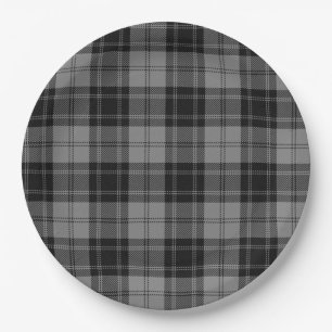 Douglas Grau Tartan Karo Heritage Grau Pappteller