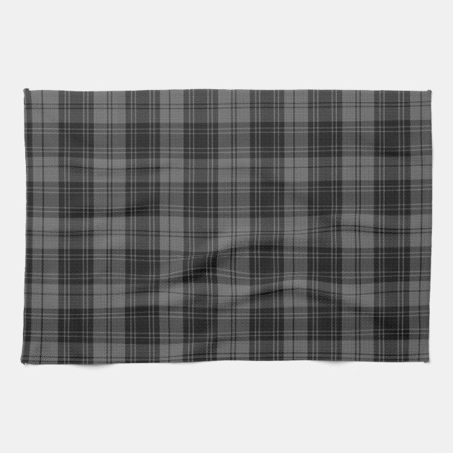 Douglas grauer Tartan-kariertes Handtuch (Horizontal)
