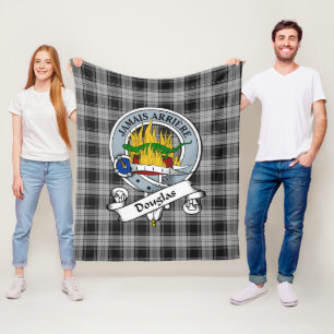 Douglas Gray Clan Abzeichen Tartan Kariert Fleecedecke