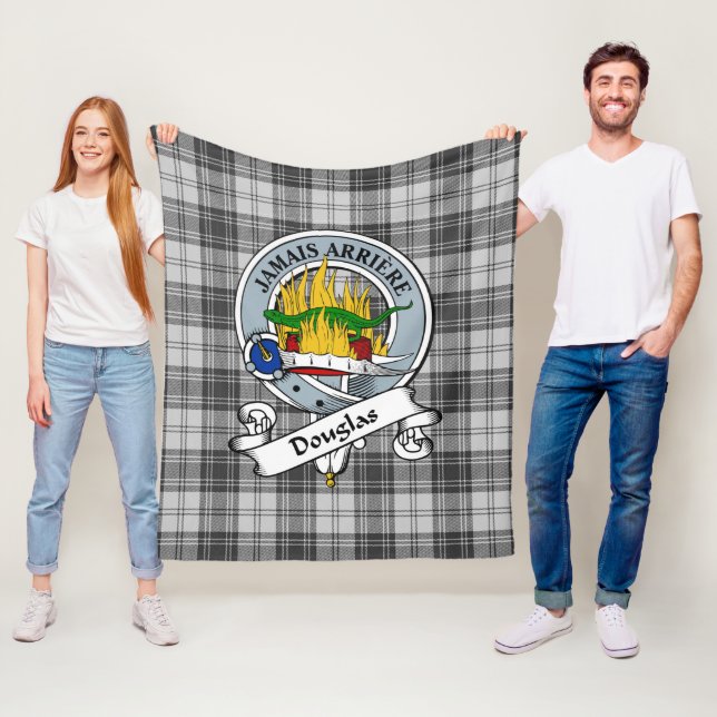 Douglas Gray Modern Clan Abzeichen Tartan Kariert Fleecedecke (Beispiel)