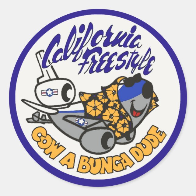 Douglas KC-10 Extender California Freestyle Runder Aufkleber (Vorderseite)