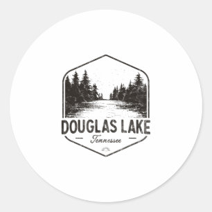 Douglas Lake Tennessee Outdoor-Vintage Runder Aufkleber