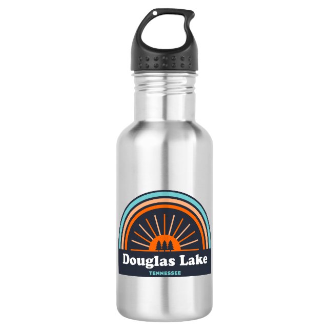 Douglas Lake Tennessee Rainbow Edelstahlflasche (Vorderseite)