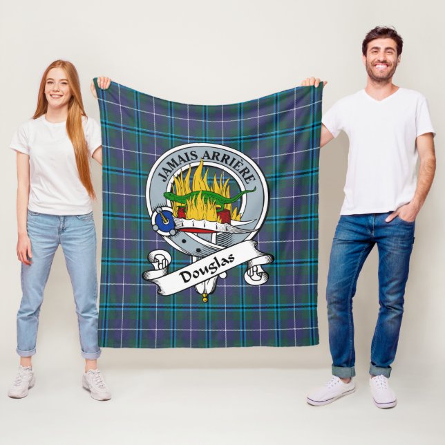 Douglas Modern Clan Abzeichen Tartan Kariert Fleecedecke (Beispiel)