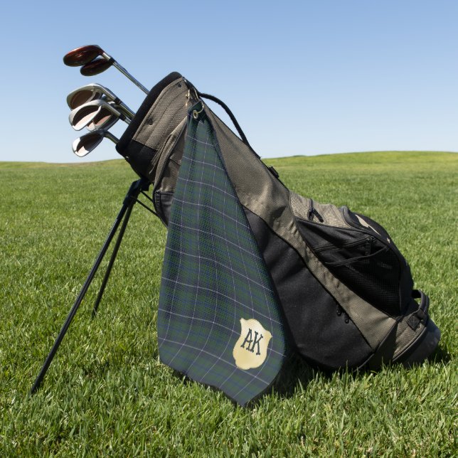Douglas Modern Original Scottish Tartan Golfhandtuch (Gras)
