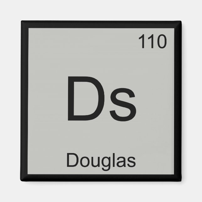 Douglas Name Chemistry Element Periodic Table Magnet (Vorne)