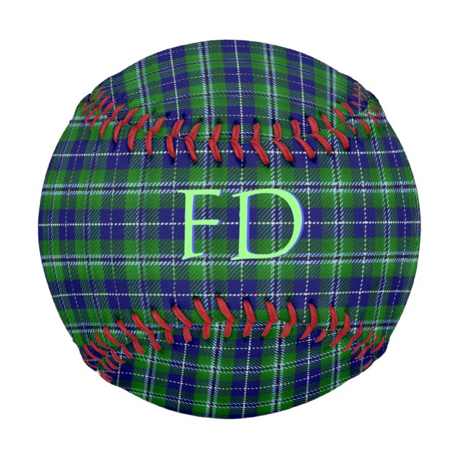 Douglas Offiziell Tartan mit Monogramm/Name Baseball (Vorderseite)