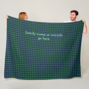 Douglas Offiziell Tartan mit Monogramm/Name Fleecedecke