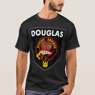 Douglas Salamander Wappen auf schwarzem T - Shirt