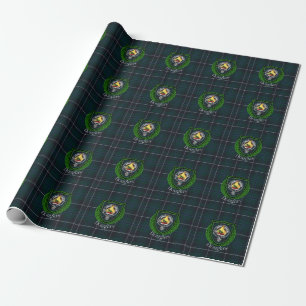 Douglas schottischer Clan Tartan und Wappen Geschenkpapier