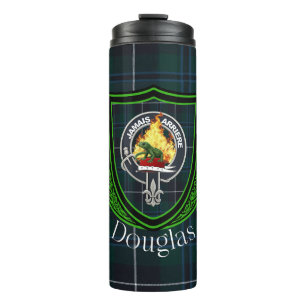 Douglas-Schottischer-Clan-Tartan & Wappen Thermosbecher