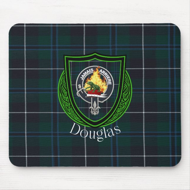 Douglas Scottish Clan Tartan & Crest Mousepad (Vorne)