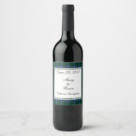 Douglas Scottish Wedding Wine Label Weinetikett