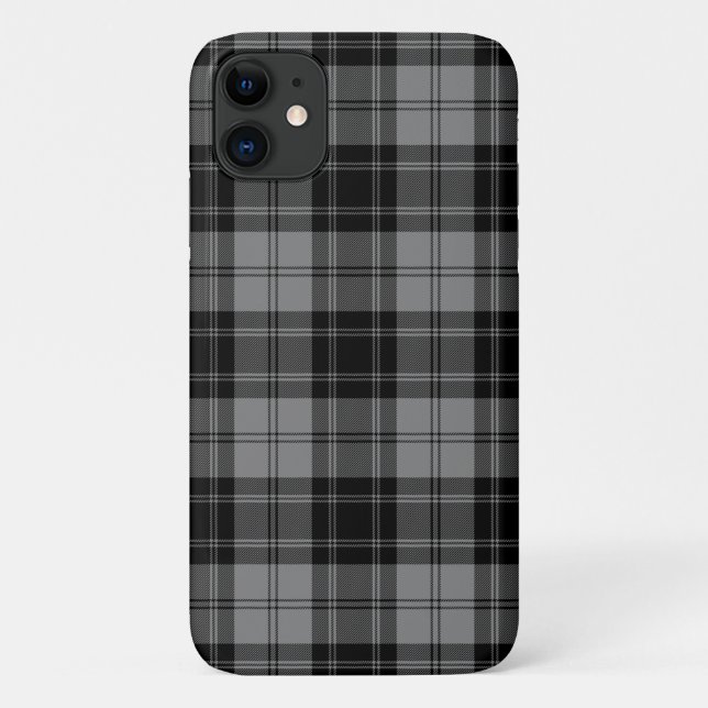 Douglas tartan black grau kariert Case-Mate iPhone hülle (Rückseite)