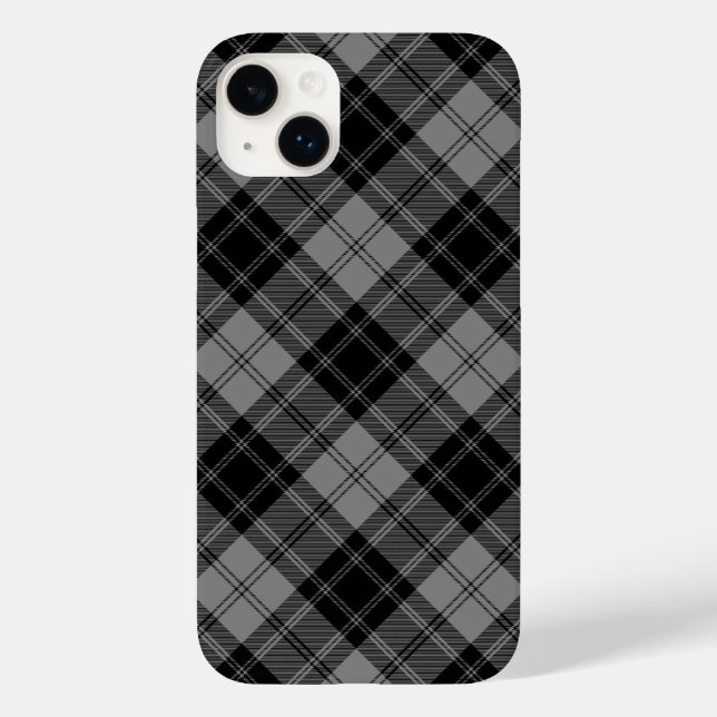 Douglas tartan black grau kariert Case-Mate iPhone hülle (Rückseite)